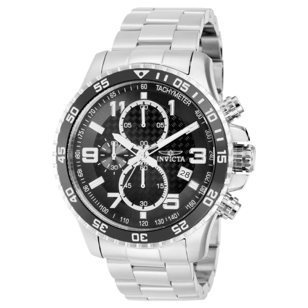 Ρολόι Ανδρικό Invicta 37146 Specialty Ασημί Τόνος με Μαύρο Καντράν