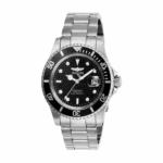 Ρολόι Ανδρικό Invicta 26970 Pro Diver Ασημί με Μαύρο Καντράν