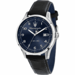 Ρολόι Maserati Sorpaso R8851124003 με ασημί κάσα και μπλε καντράν.