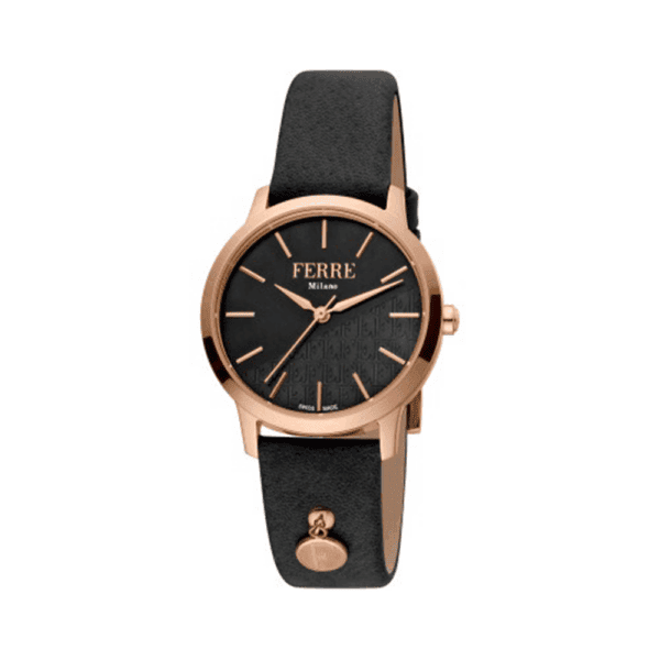 Ρολόι FM1L152L0131 Women Donna Sara Rose Gold με μαύρο καντράν Μηχανισμός Quartz
