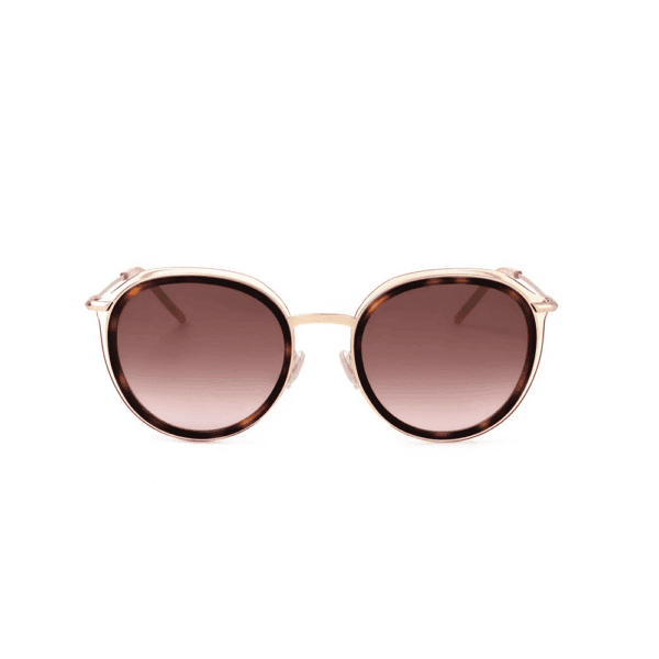 Γυαλιά ηλίου Hugo Boss BOSS 1276/S-ONS-51 για γυναίκες, στρογγυλά με κανονικούς καφέ φακούς, σκελετός από ανοξείδωτο ατσάλι Havana.