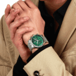 Ρολόι Maserati EPOCA R8873618033 με ασημένια κάσα και καντράν σε σμαραγδί πράσινο χρώμα. - Image 3