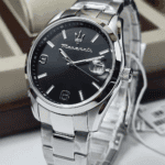 Ανδρικό Ρολόι Maserati Attrazione R8853151007, Ασημί Χρώμα με Μαύρο Βελούδο, Μπρασελέ από Ατσάλι - Image 4